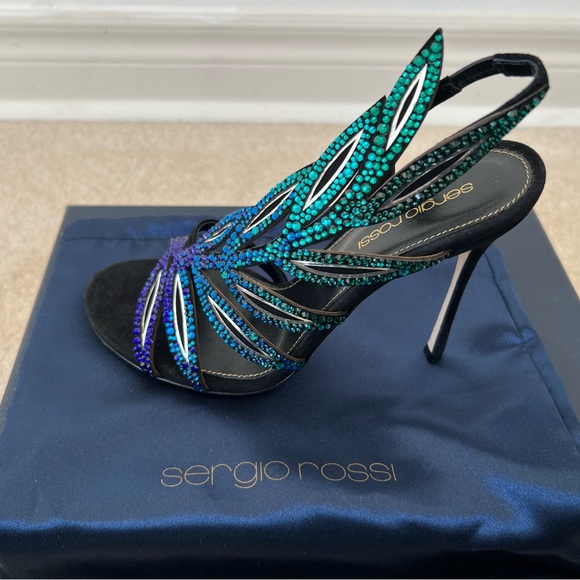 Sergio Rossi Floral embellished Sandals - Picture 3 of 9